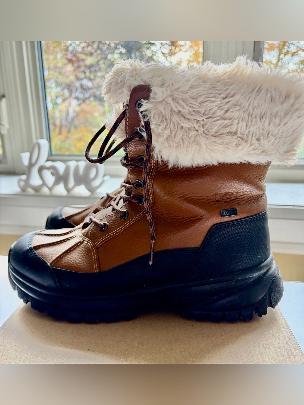 UGG Adirondack III Waterproof Duck Boot Winter Boots Brown & Black